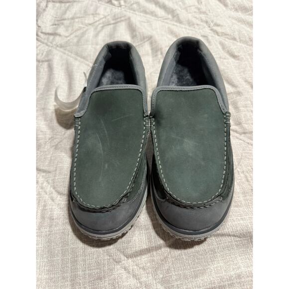 NWOB LL Bean All Week Slippers Loafers Moccasins Fur Suede Mens 8 Sage MSRP $99 - Picture 8 of 9